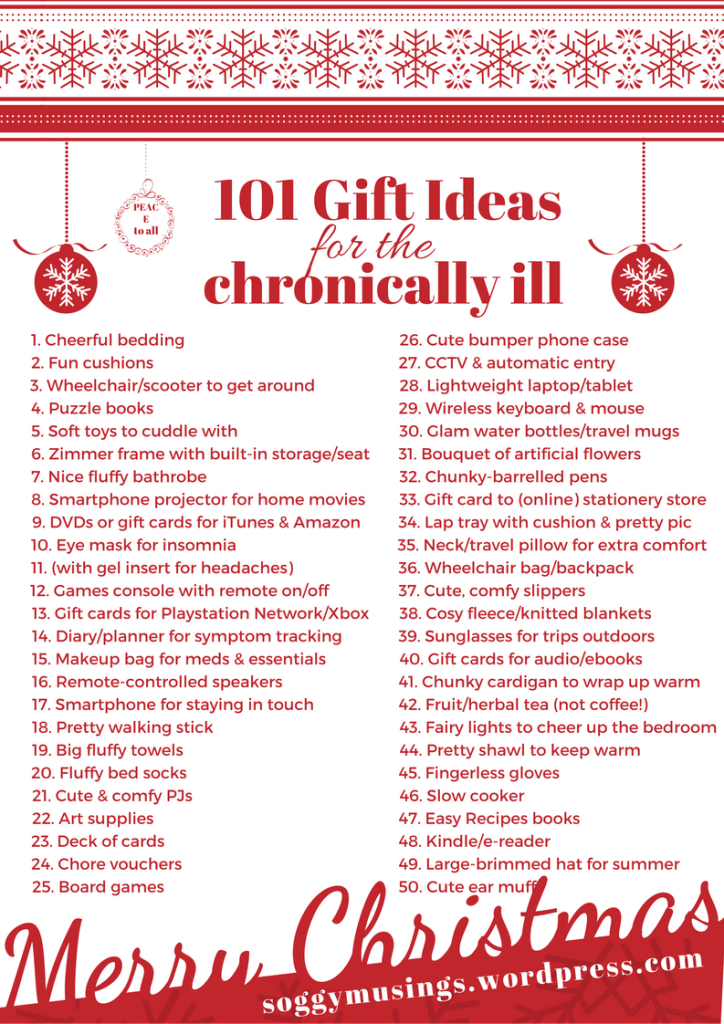 101 Gift Ideas for the Chronically Ill